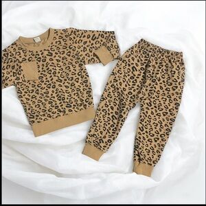 Amazon Kids Leopard Print Matching Set - Brown